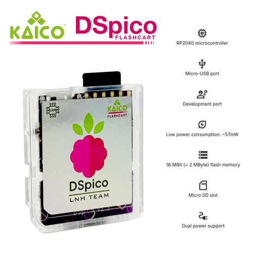 dspico open source flash cart for ds and dsi with micro usb port/slot