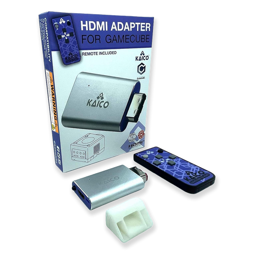 gamecube hdmi upscaler, packaging and remote
